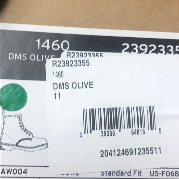 🆕 Dr. Martens 1460 Boots Olive - Picture 8 of 8